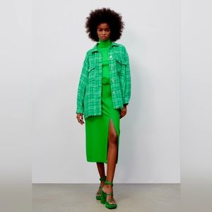 ZARA woven plaid overshirt